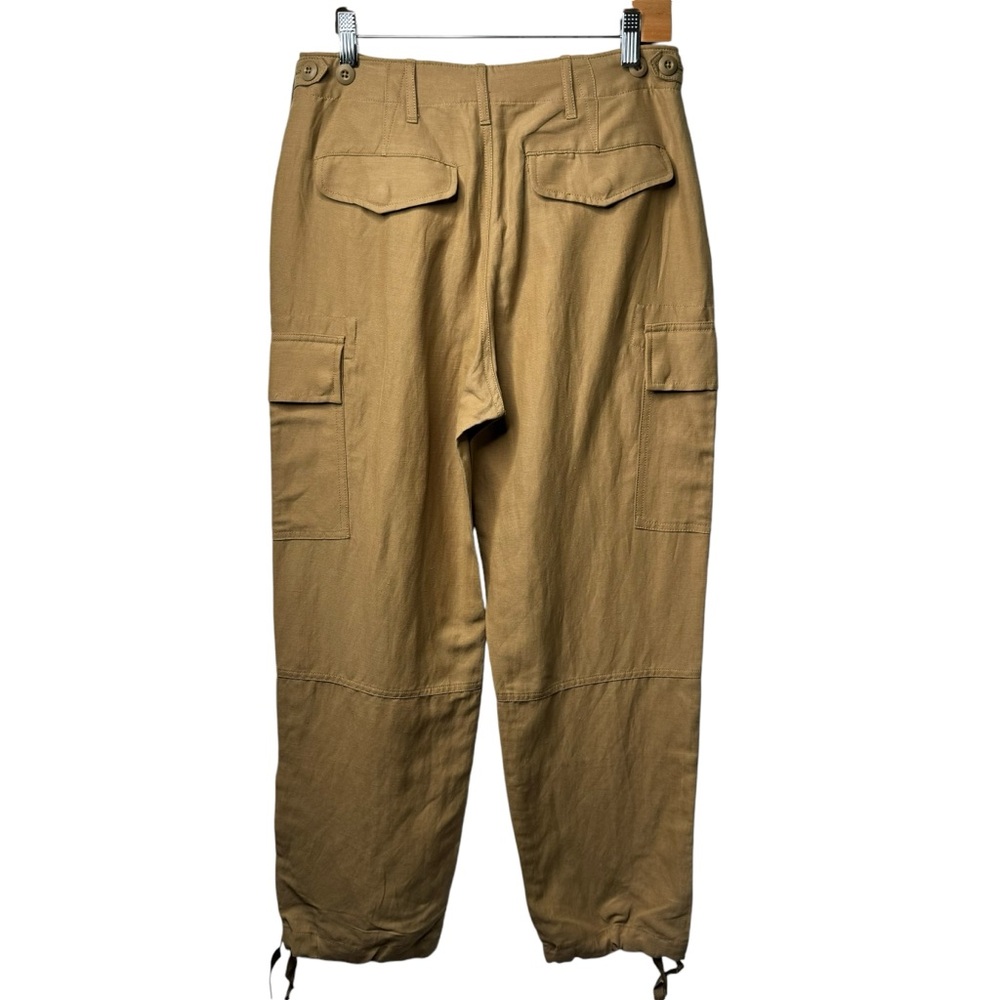 Polo Ralph Lauren Khaki Silk/Linen Blend Cargo Pants NWT 6 - Picture 8 of 10